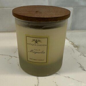 ANTIQUE GARDEN Perfumed Candle in MAGNOLIA TULIP Scent Safe Zinc Core Wick